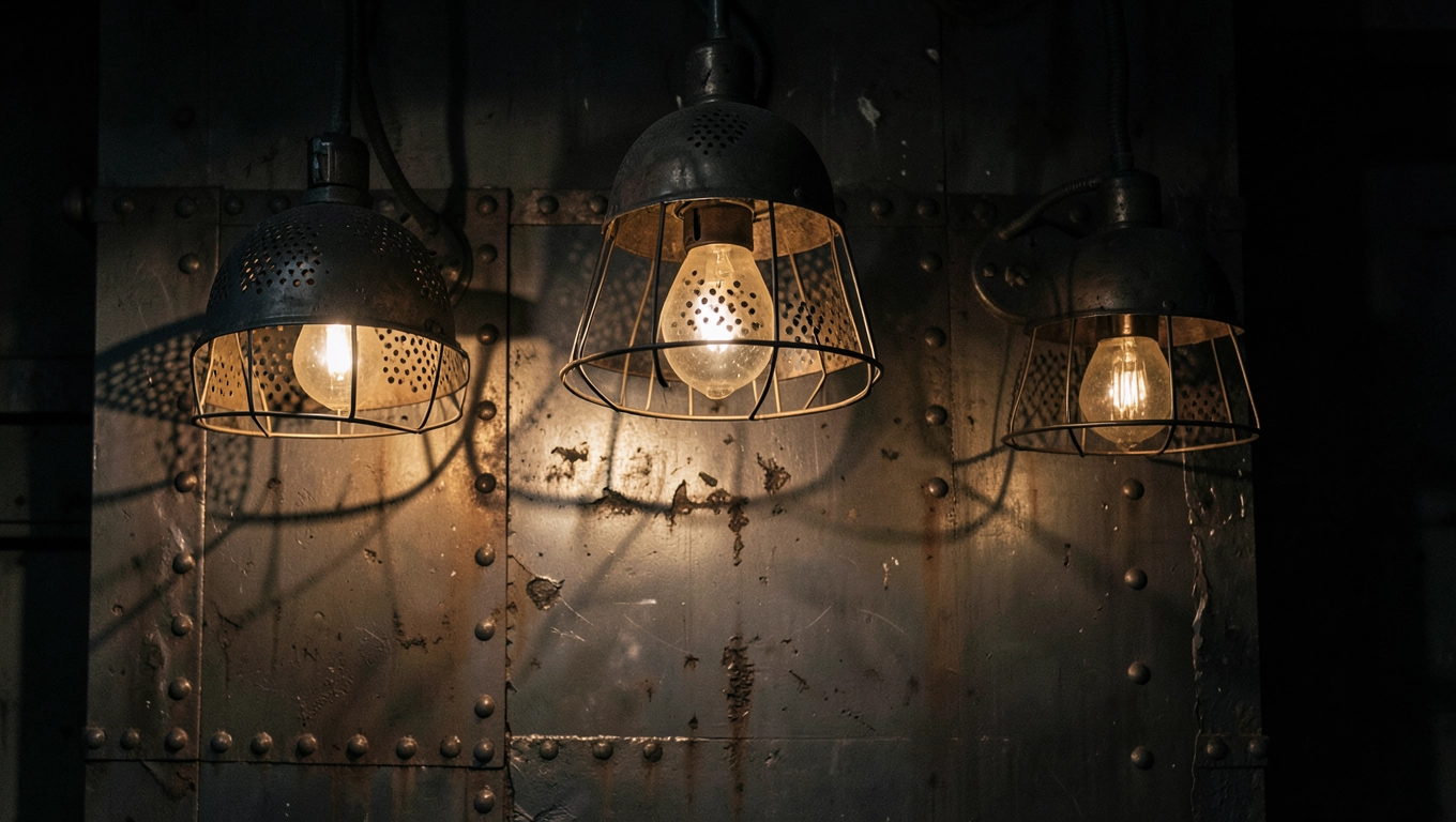 Industrialny design kinkietu loft