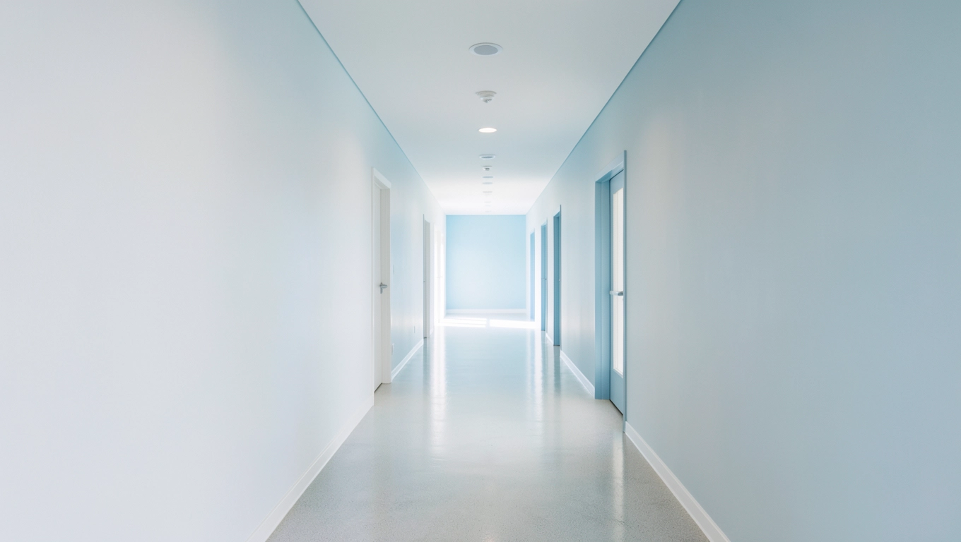 Kolory ścian w długim przedpokoju