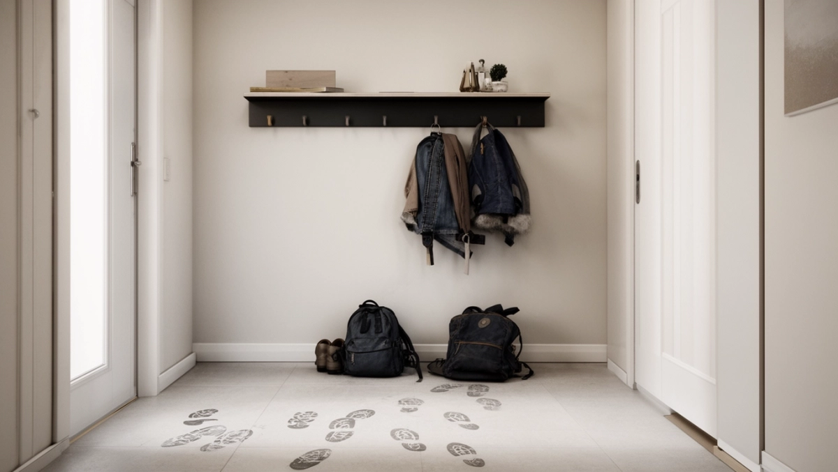 Płyta meblowa na ścianę w przedpokoju