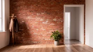 cegła w przedpokoju