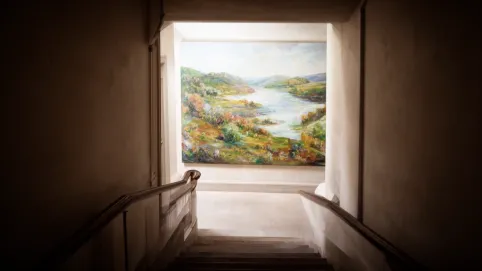 Duży obraz na klatkę schodową