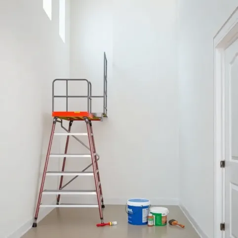 jak pomalować wysoką klatkę schodową