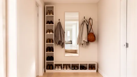 Pomysł na ściany w małym przedpokoju