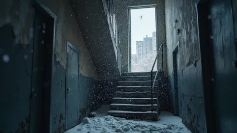 Wietrzenie klatki schodowej zimą