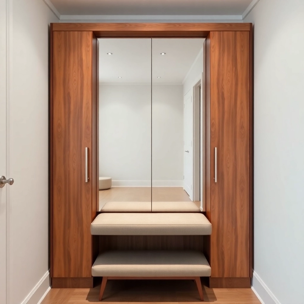 Szafa Do Przedpokoju Z Lustrem I Siedziskiem